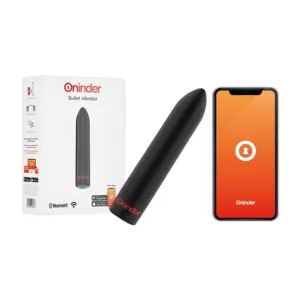 Vibrator bullet ONINDER Berlin. pentru stimularea clitorisului. control prin aplicatie. 9 functii de vibratie. rezistent la apa IPX7. negru