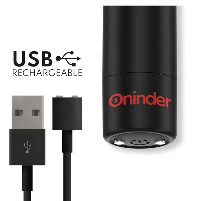 Vibrator bullet ONINDER Berlin. pentru stimularea clitorisului. control prin aplicatie. 9 functii de vibratie. rezistent la apa IPX7. negru